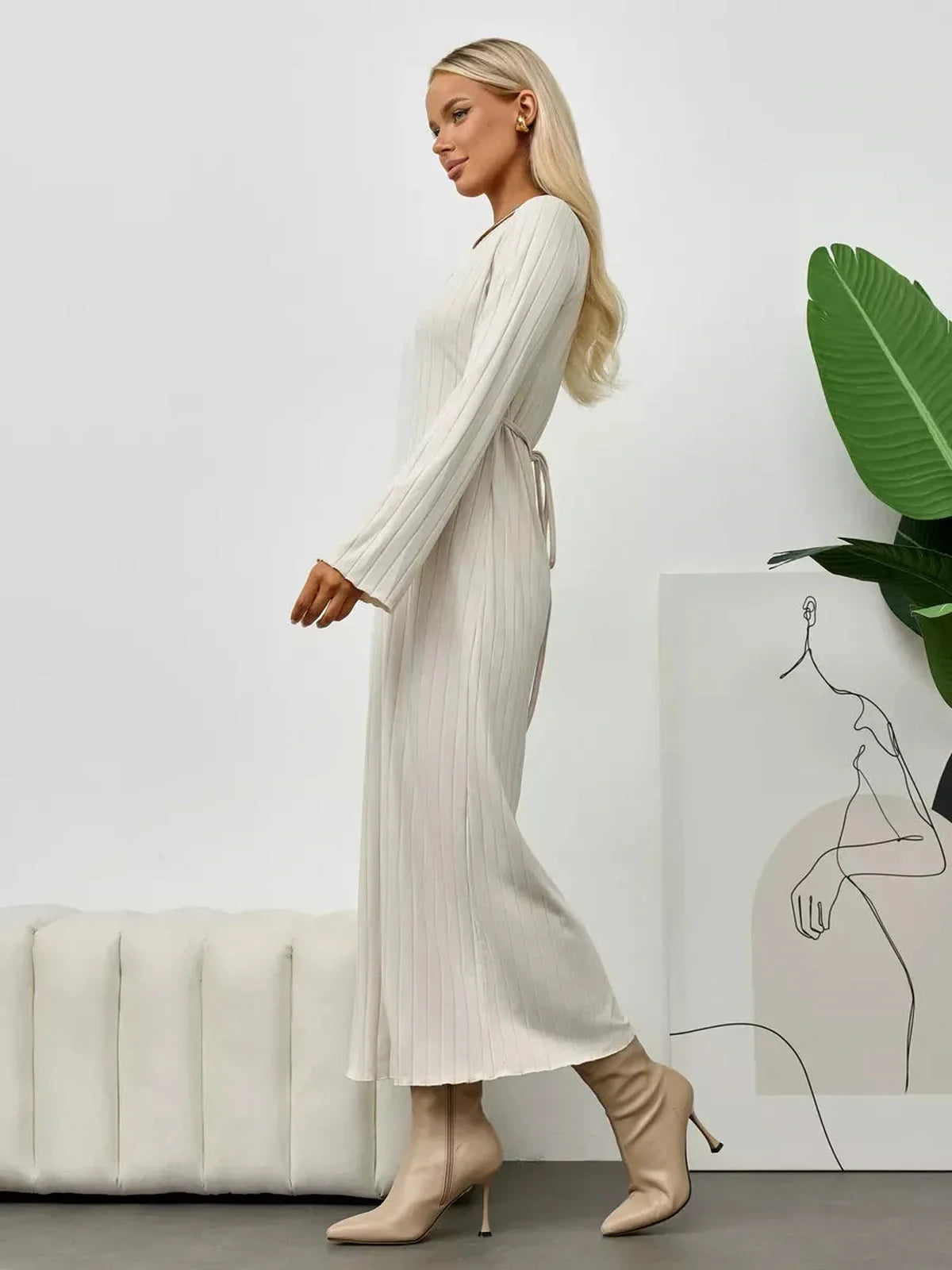 Obsidian Veil Midi Dress