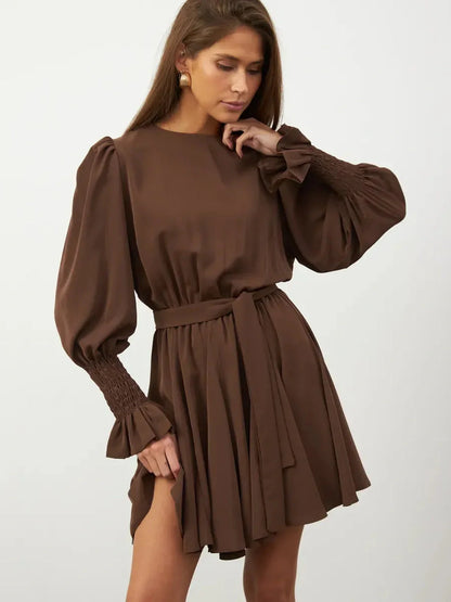 Mocha Grace Mini Dress