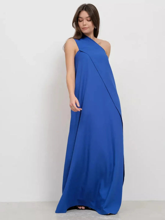 Cerulean Drape Maxi Dress