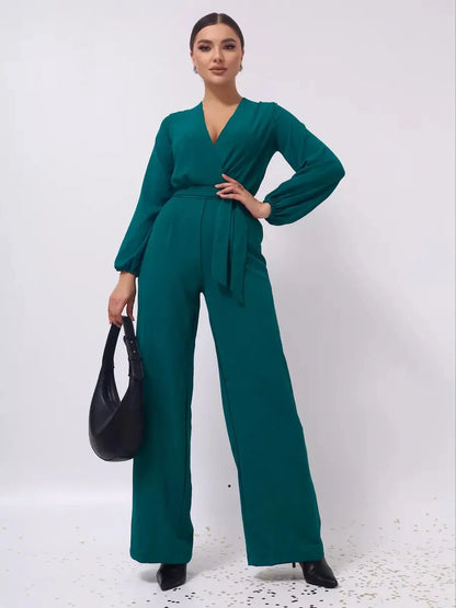 Emerald Wrap Jumpsuit