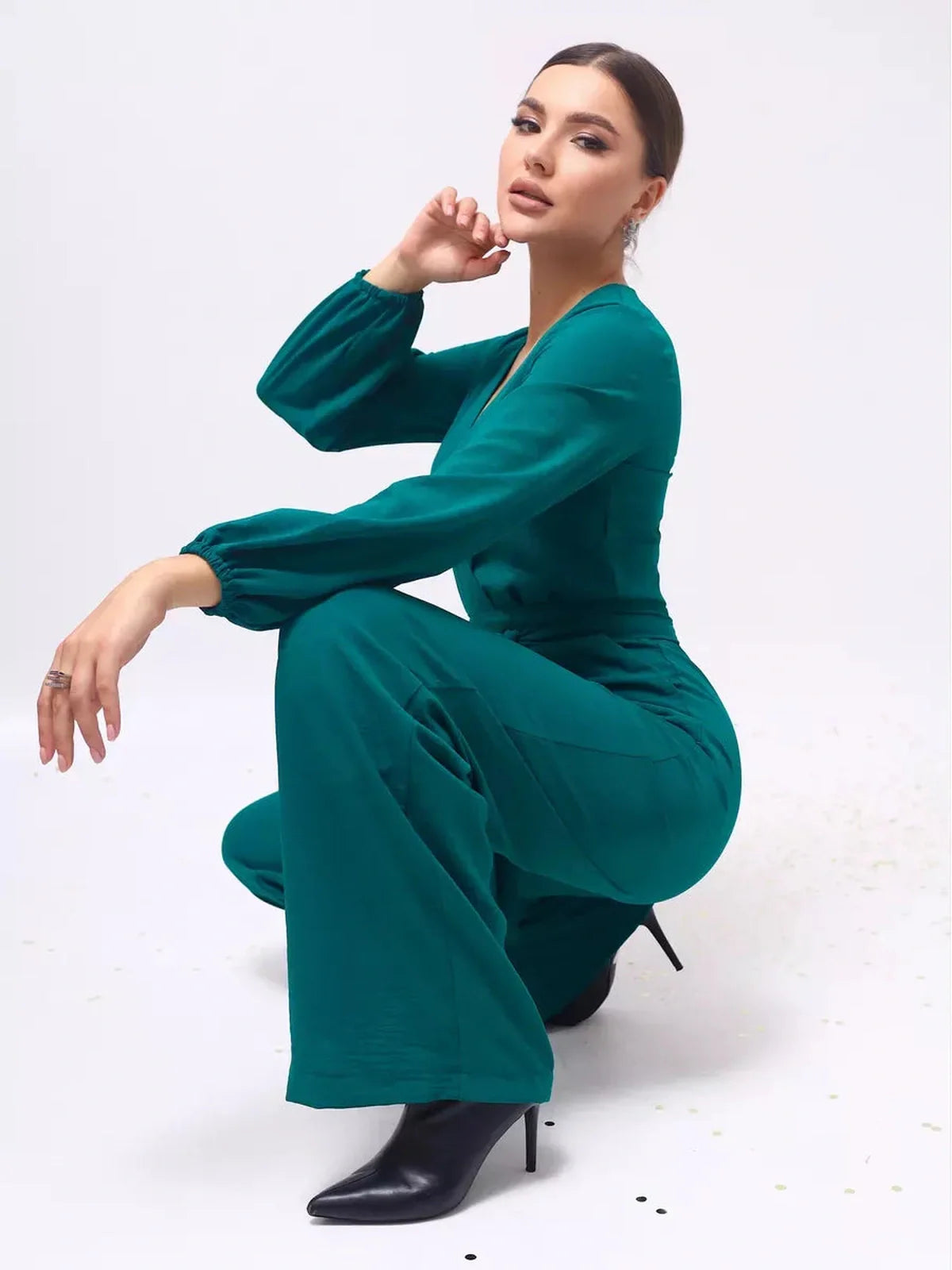Emerald Wrap Jumpsuit