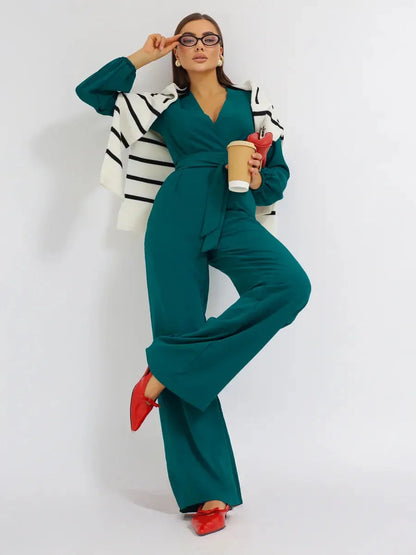 Emerald Wrap Jumpsuit