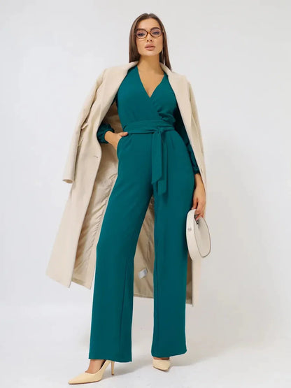 Emerald Wrap Jumpsuit