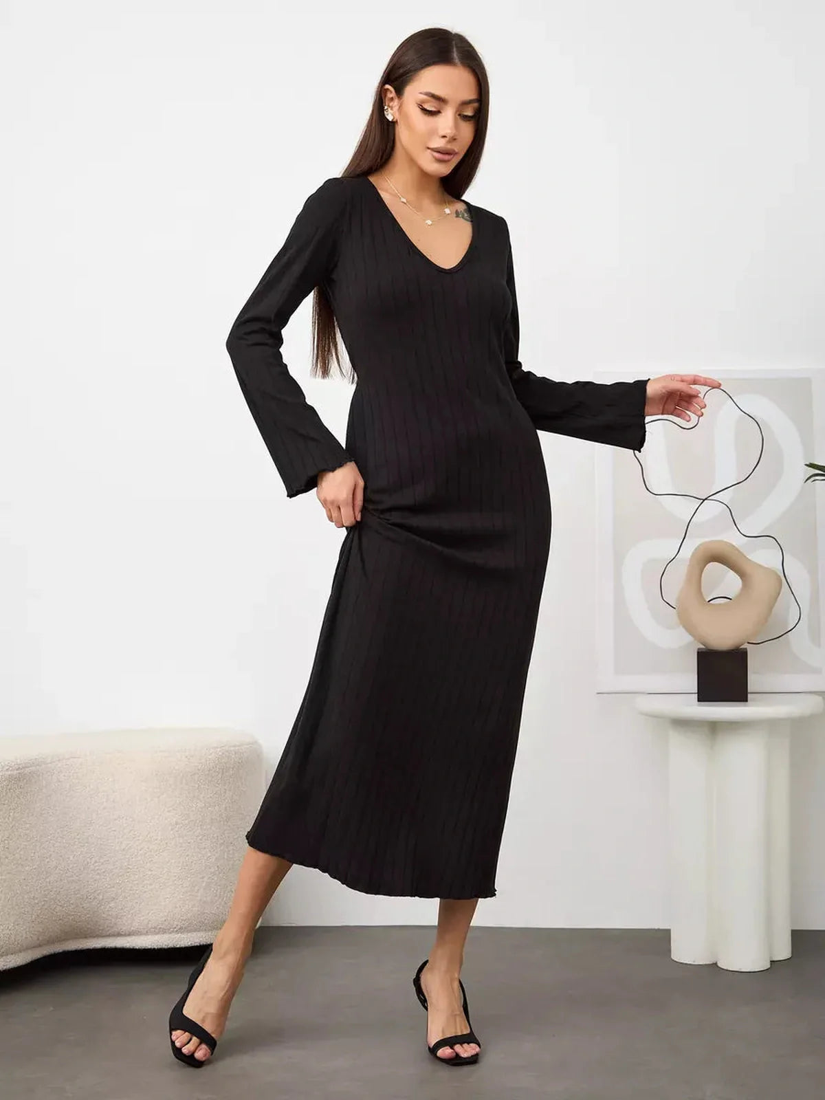 Shadowline Midi Dress