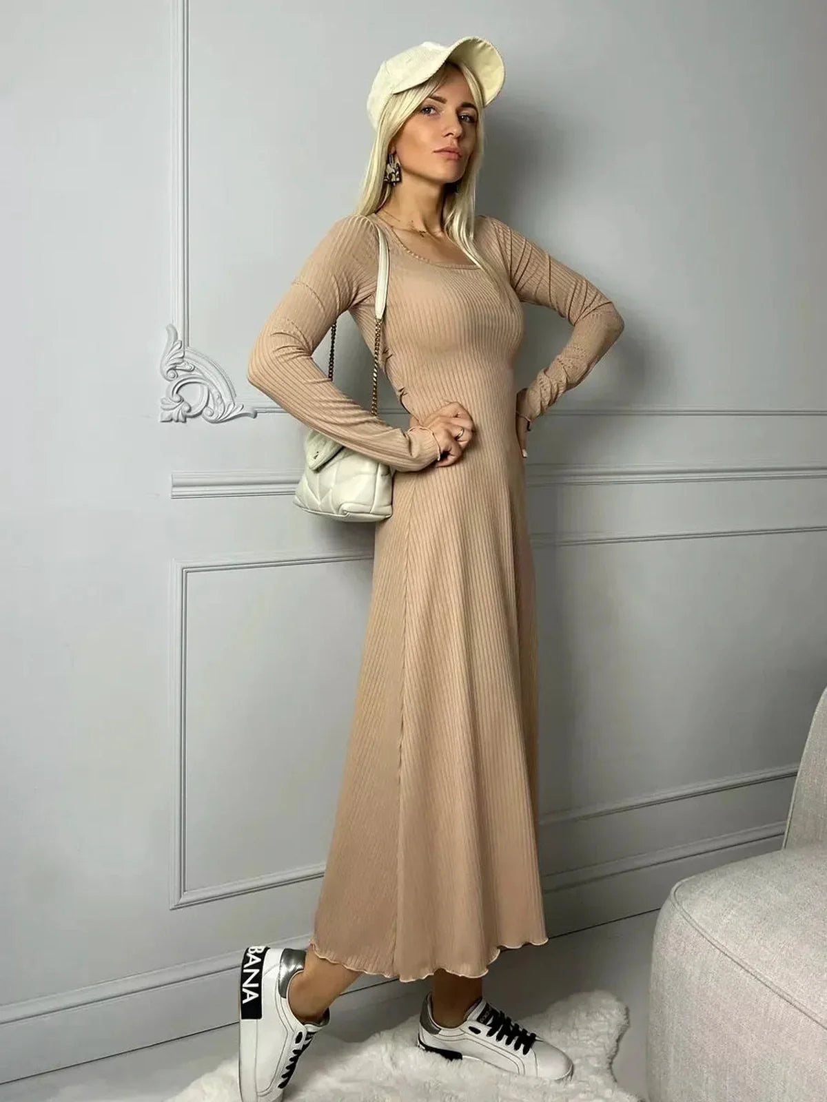 Muse Rib Midi Dress