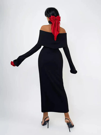 Velour Charm Midi Dress