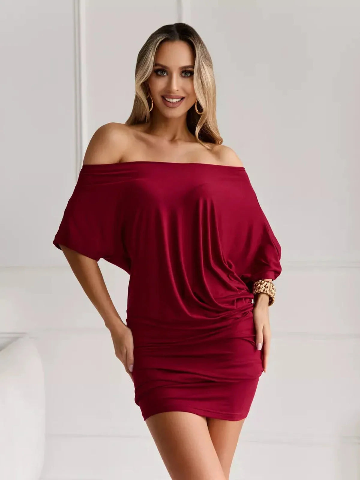 Crimson Ease Midi Dress