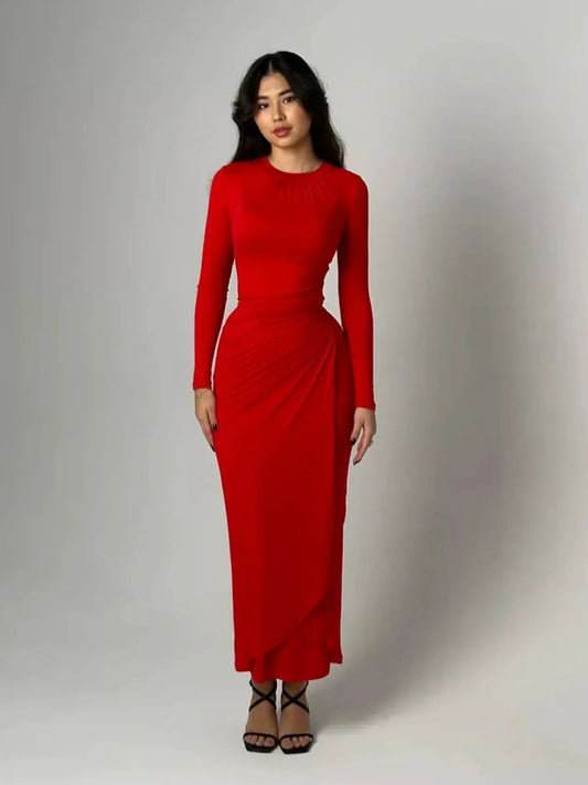 Sculpted Grace Maxi Dress