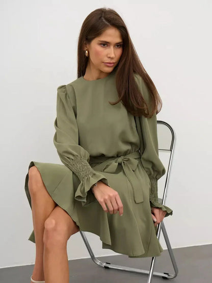 Olive Luxe Mini Dress
