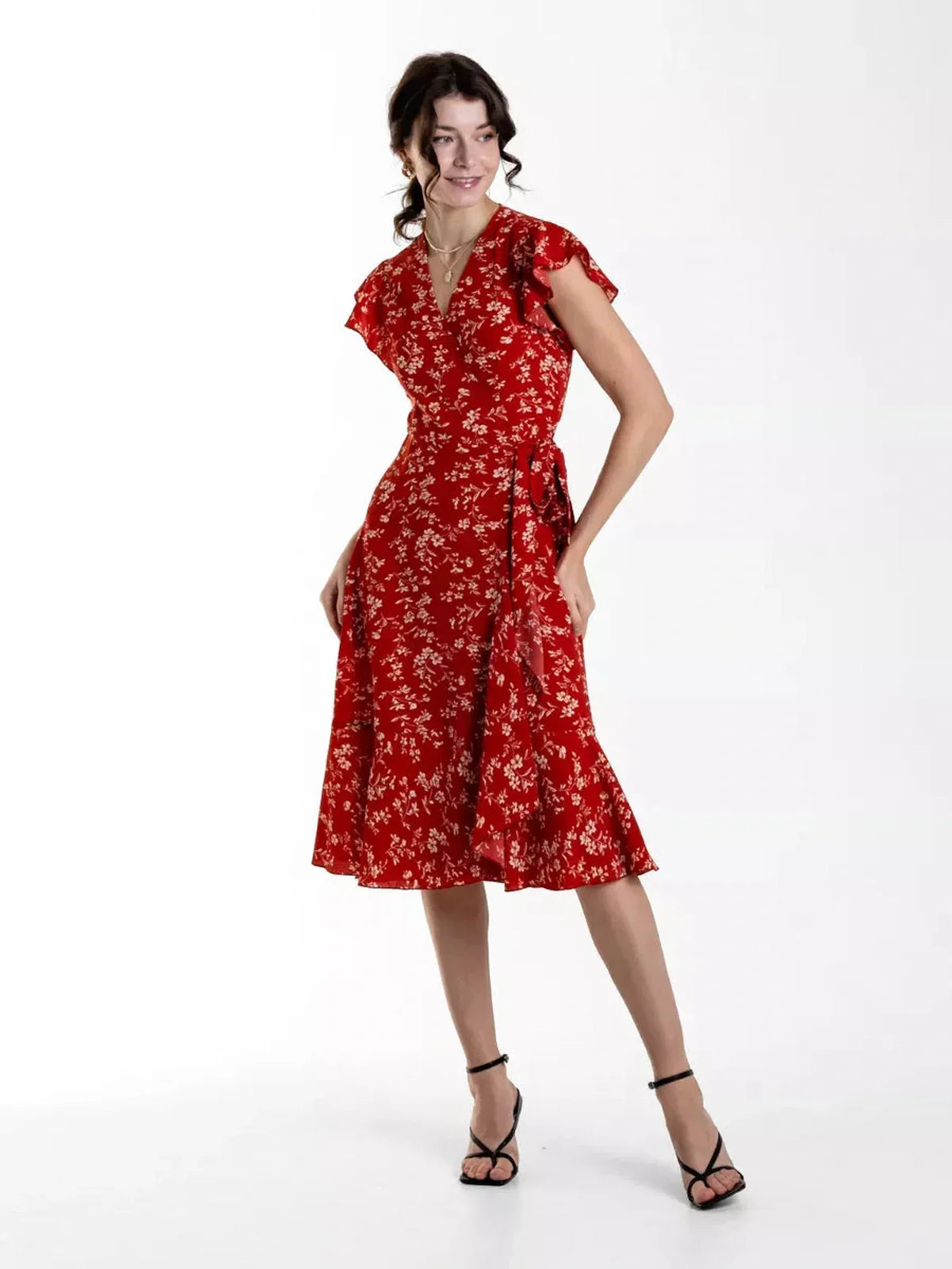 Midnight Bloom Midi Dress