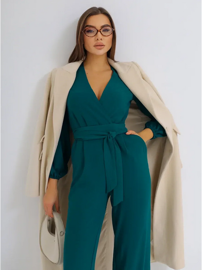 Emerald Wrap Jumpsuit