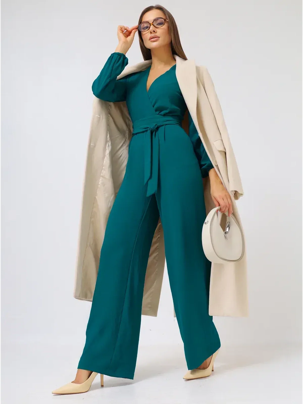 Emerald Wrap Jumpsuit