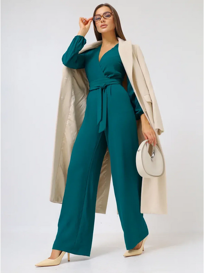 Emerald Wrap Jumpsuit