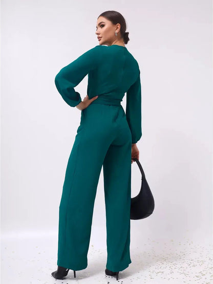 Emerald Wrap Jumpsuit
