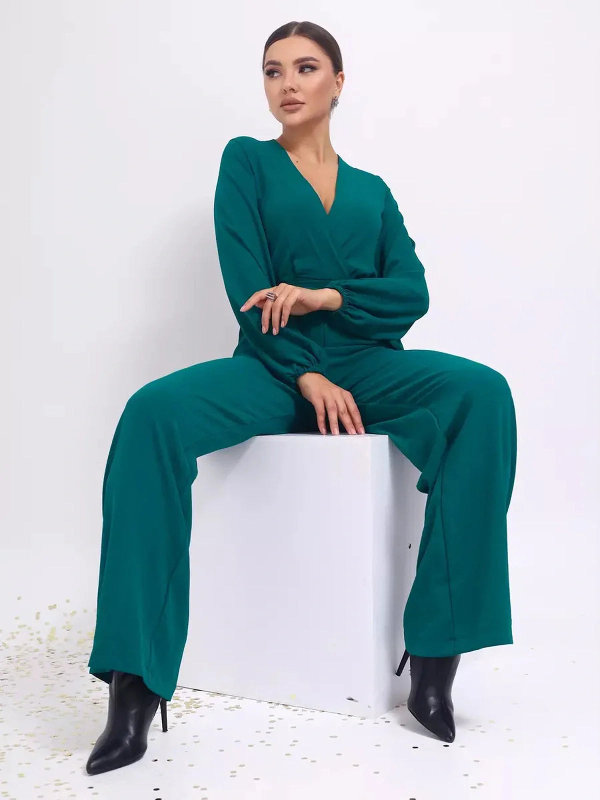 Emerald Wrap Jumpsuit