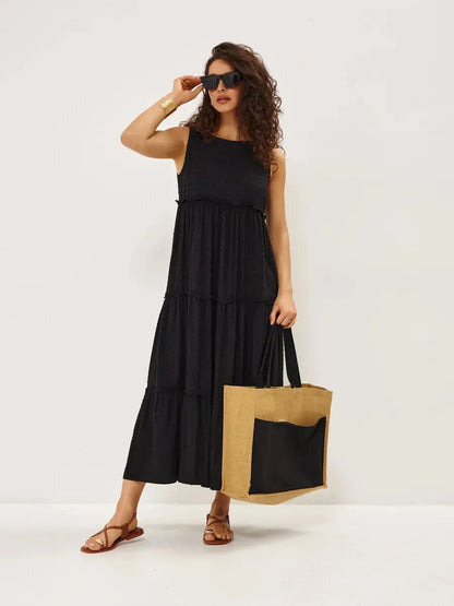Shadow Bloom Midi Dress