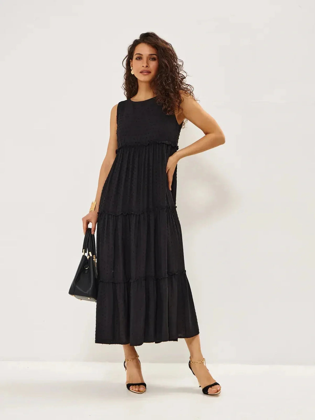 Shadow Bloom Midi Dress