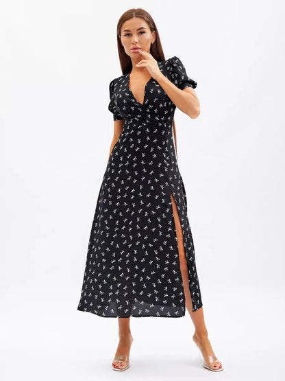 Twilight Bloom Midi Dress