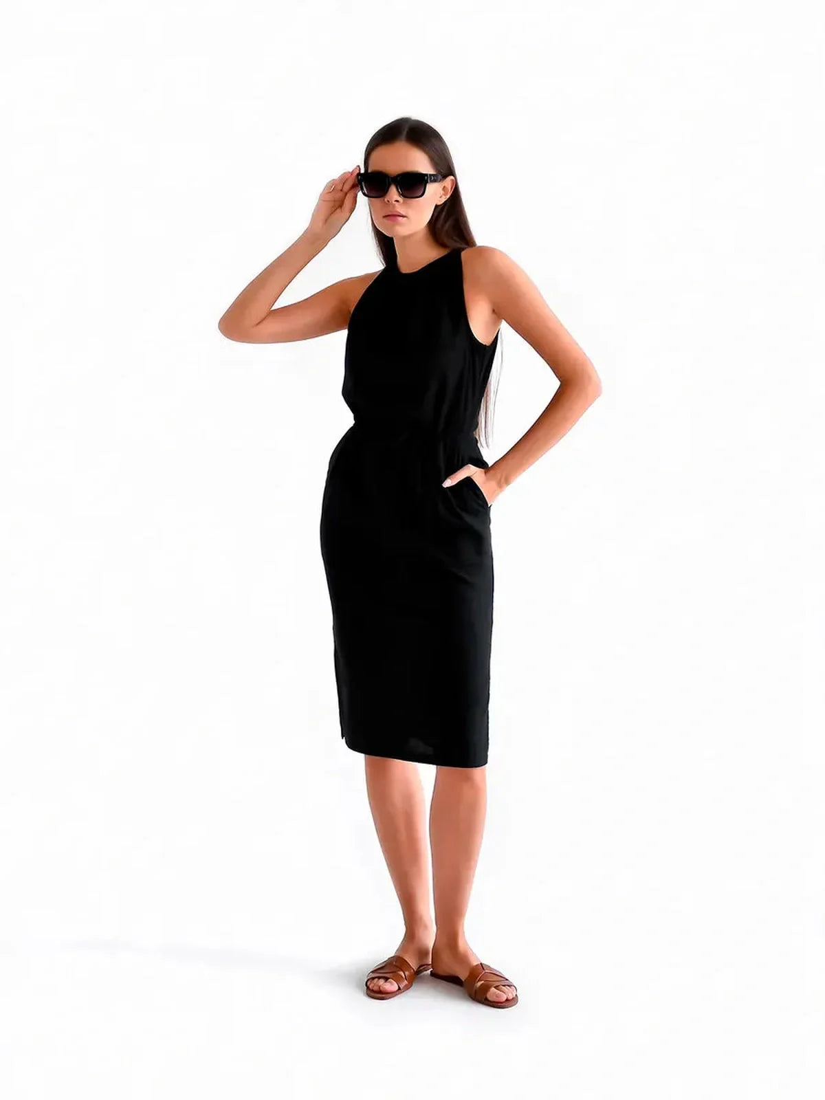 Midnight Ease Midi Dress