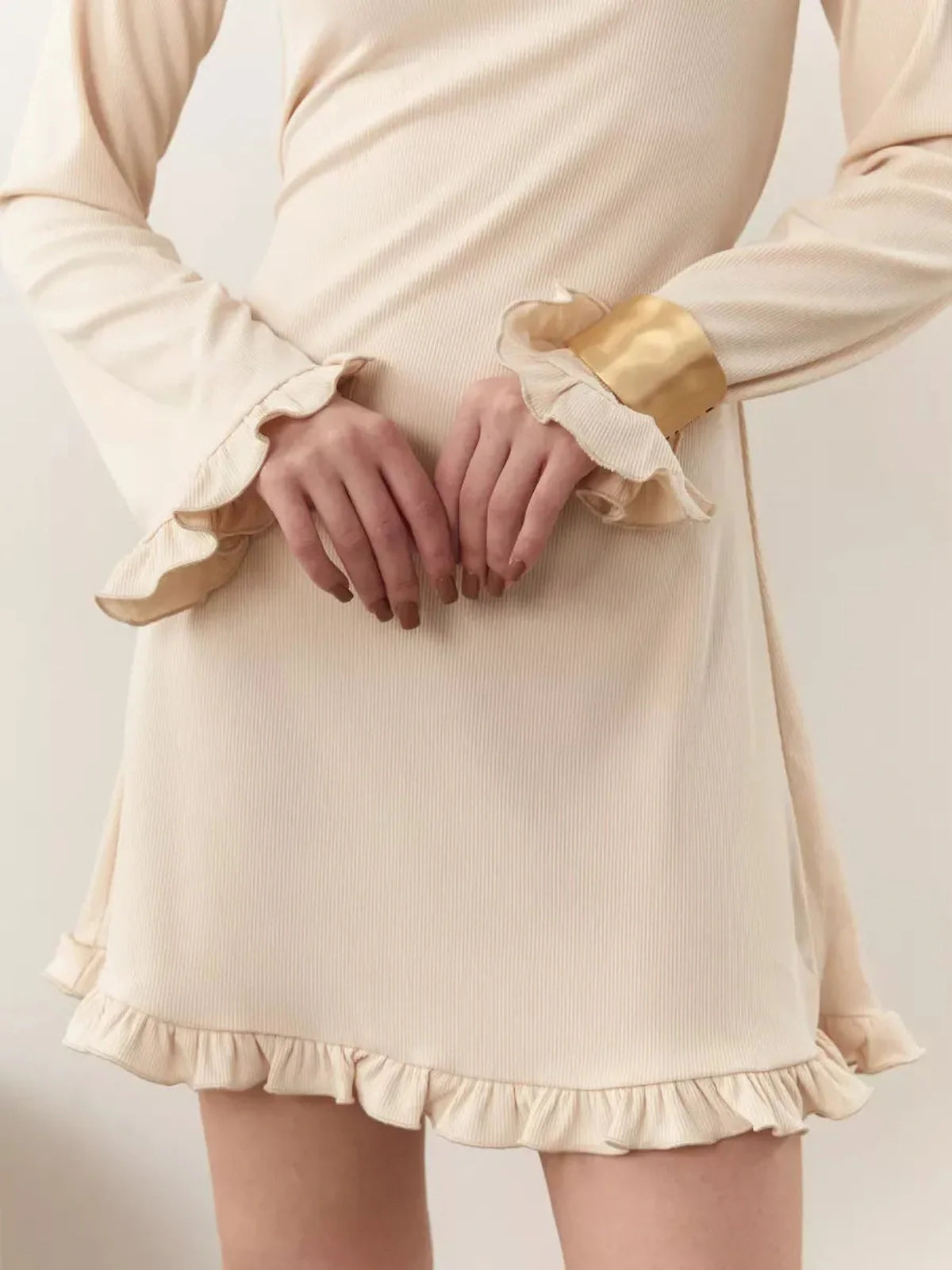 Cream Ruffle Mini