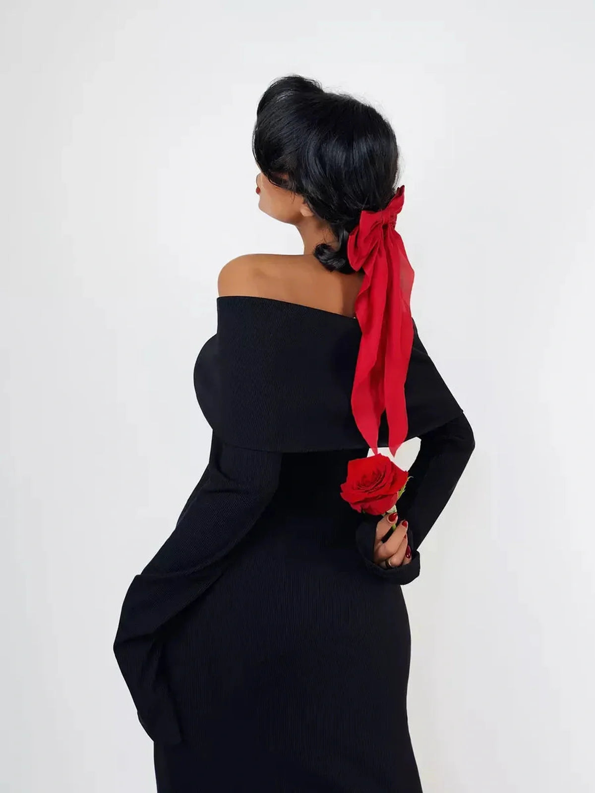Velour Charm Midi Dress