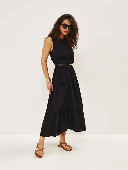 Shadow Bloom Midi Dress