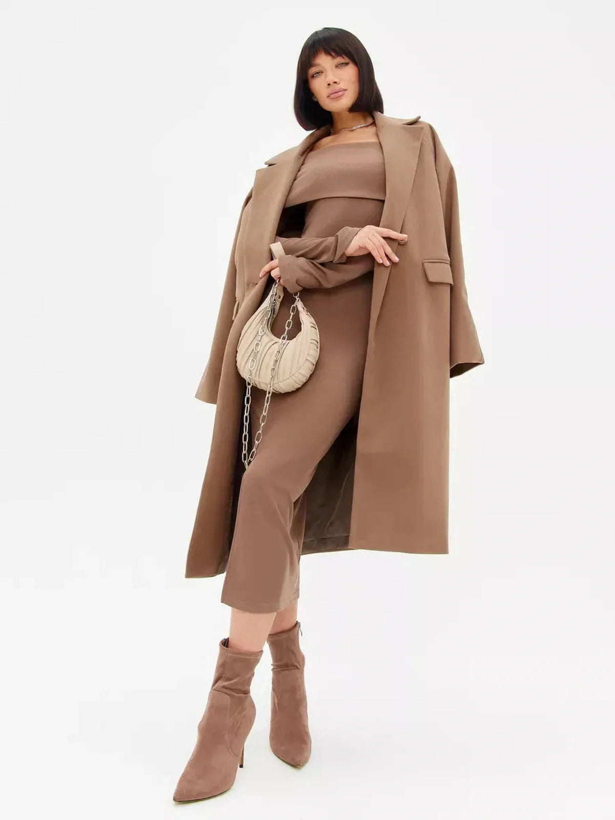 Sculpted Charm Midi Dress