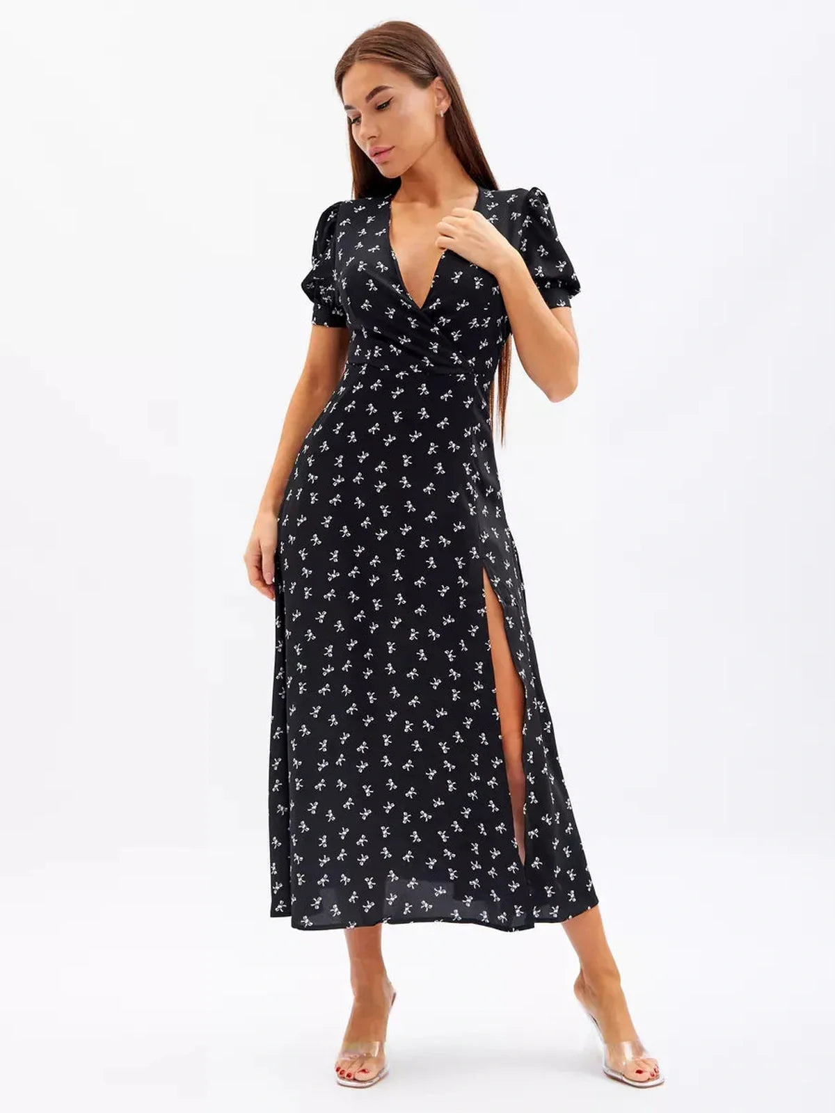 Twilight Bloom Midi Dress