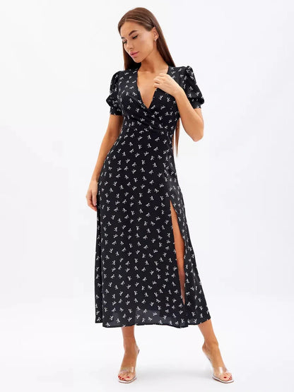 Twilight Bloom Midi Dress