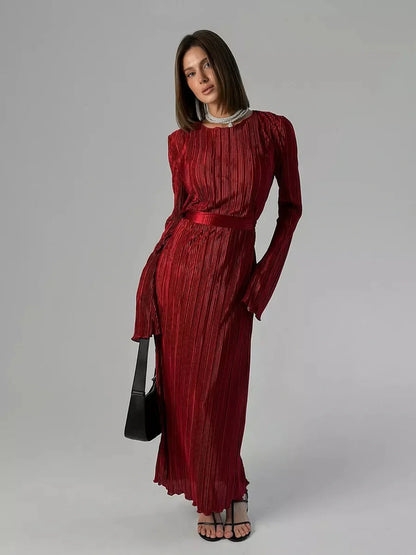 Velvet Flame Maxi Dress