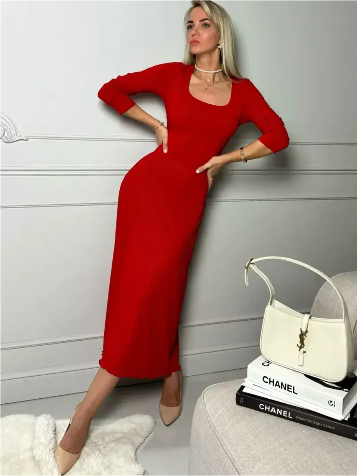 Flare Poise Midi Dress