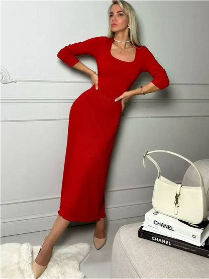 Flare Poise Midi Dress