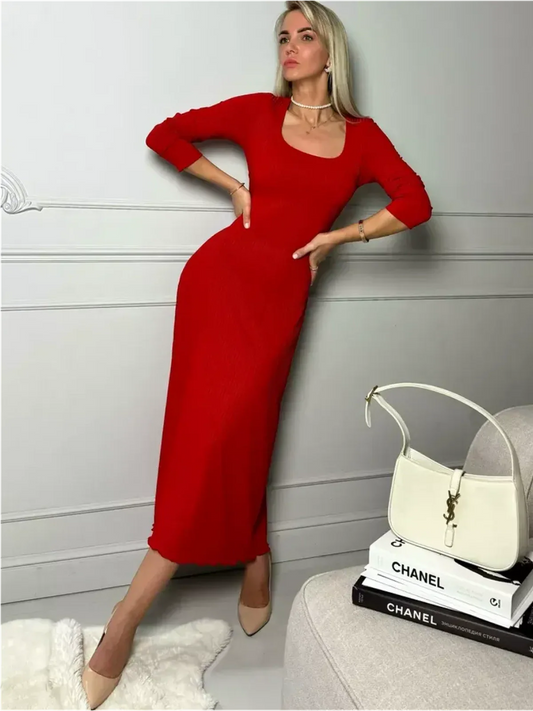Flare Poise Midi Dress
