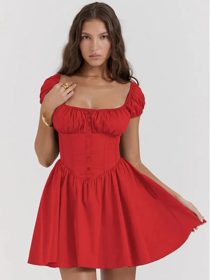 Crimson Belle Mini Dress
