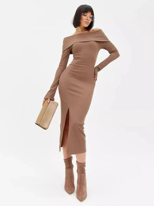Sculpted Charm Midi Dress