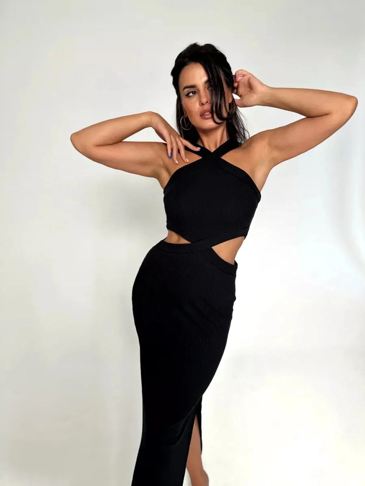 Midnight Allure Midi Dress