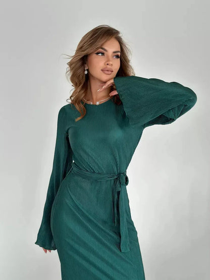 Verdant Grace Midi Dress