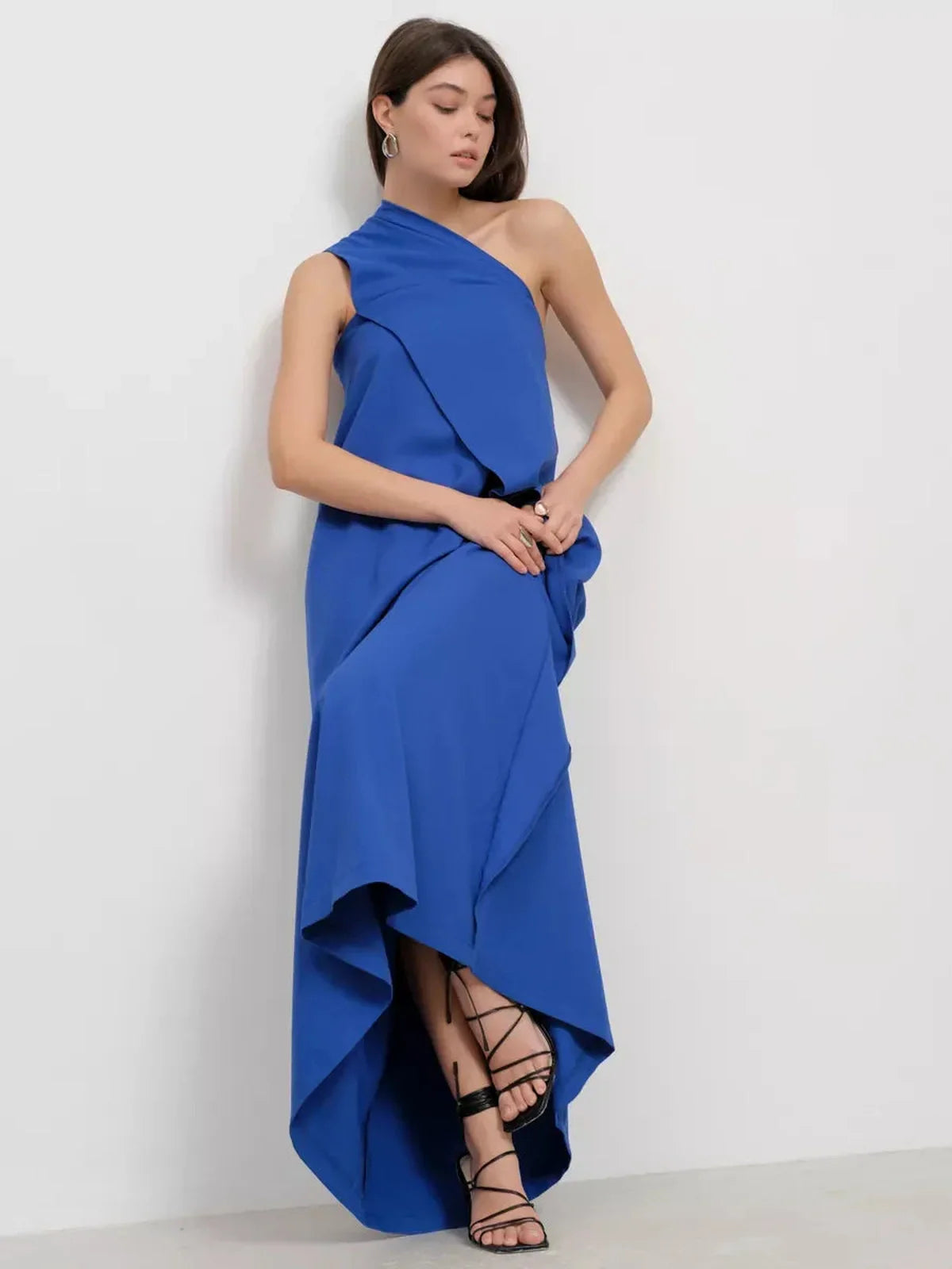 Cerulean Drape Maxi Dress