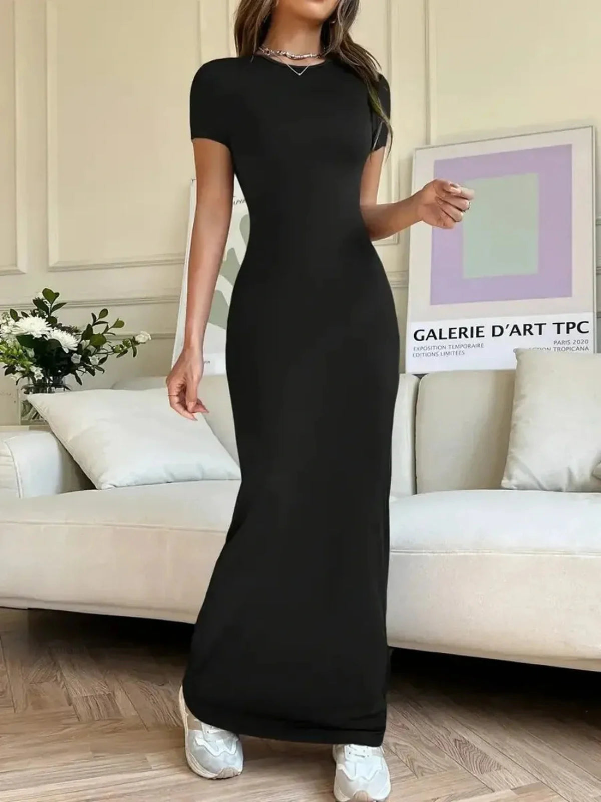 Sculpted Grace Maxi Dress