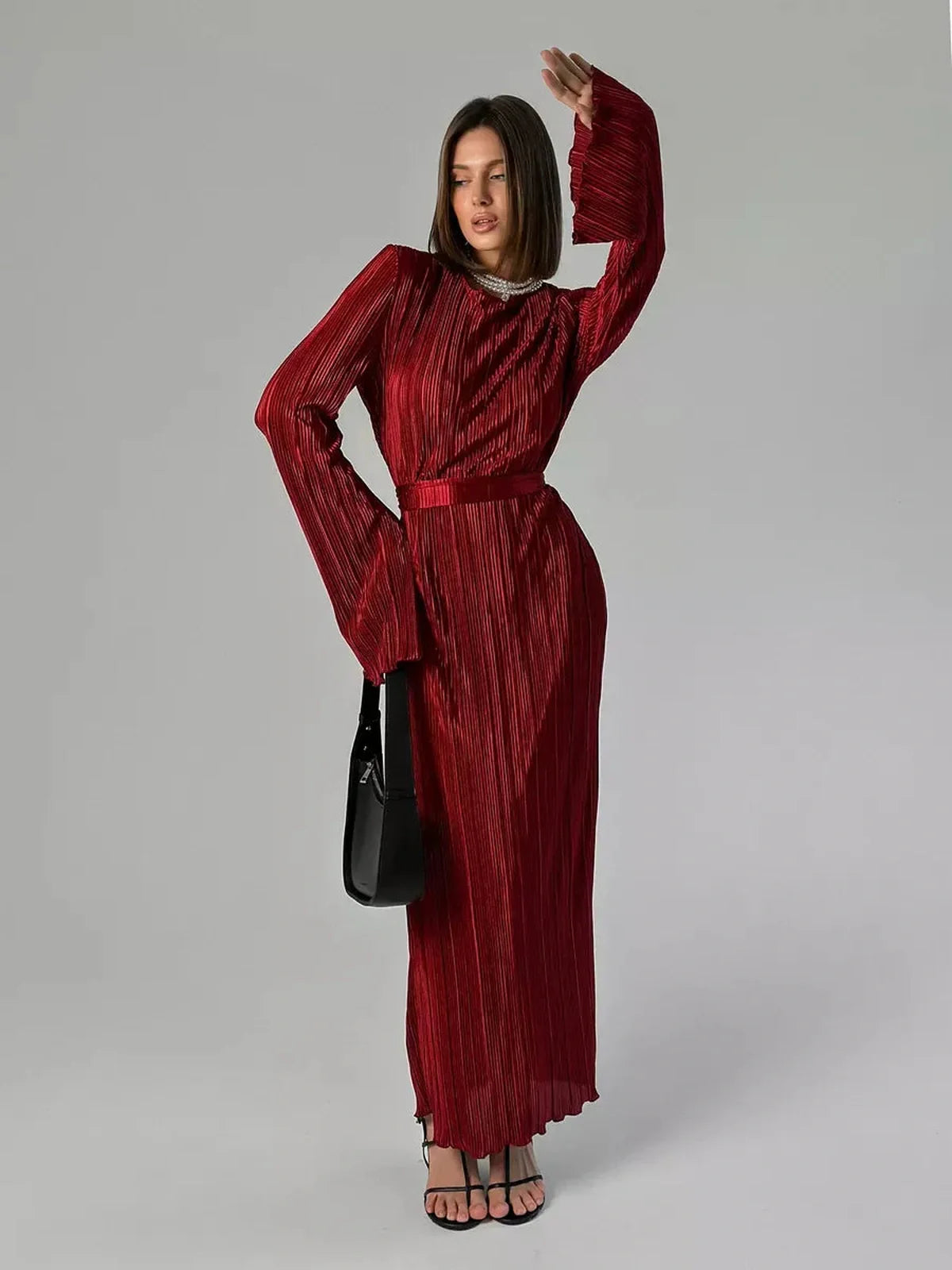 Velvet Flame Maxi Dress