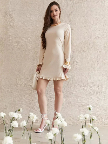 Cream Ruffle Mini