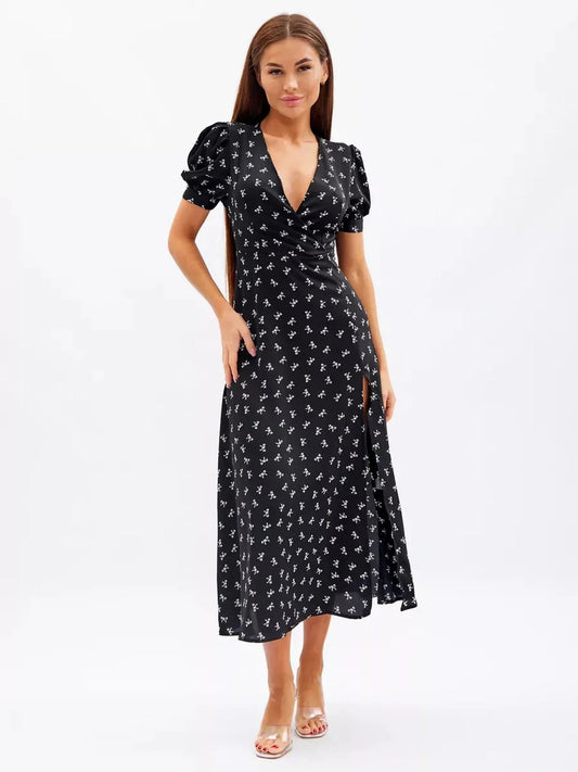Twilight Bloom Midi Dress