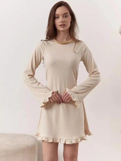 Cream Ruffle Mini