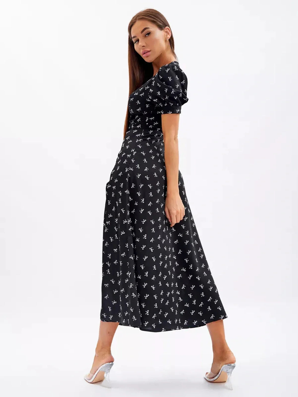 Twilight Bloom Midi Dress