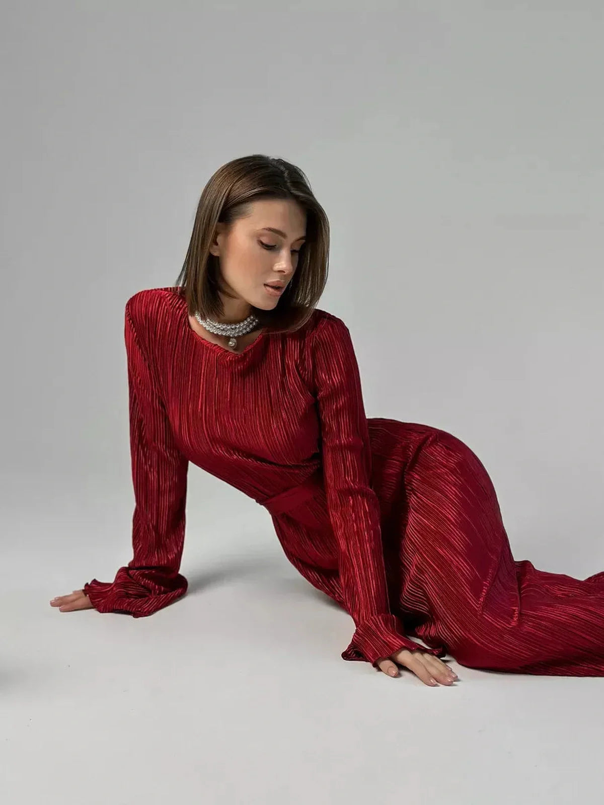 Velvet Flame Maxi Dress