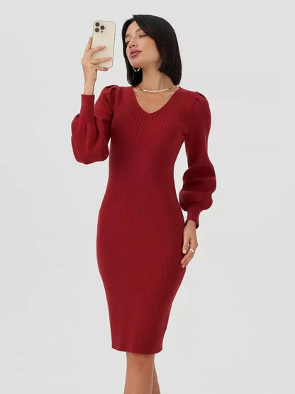 Crimson Curve Mini Dress