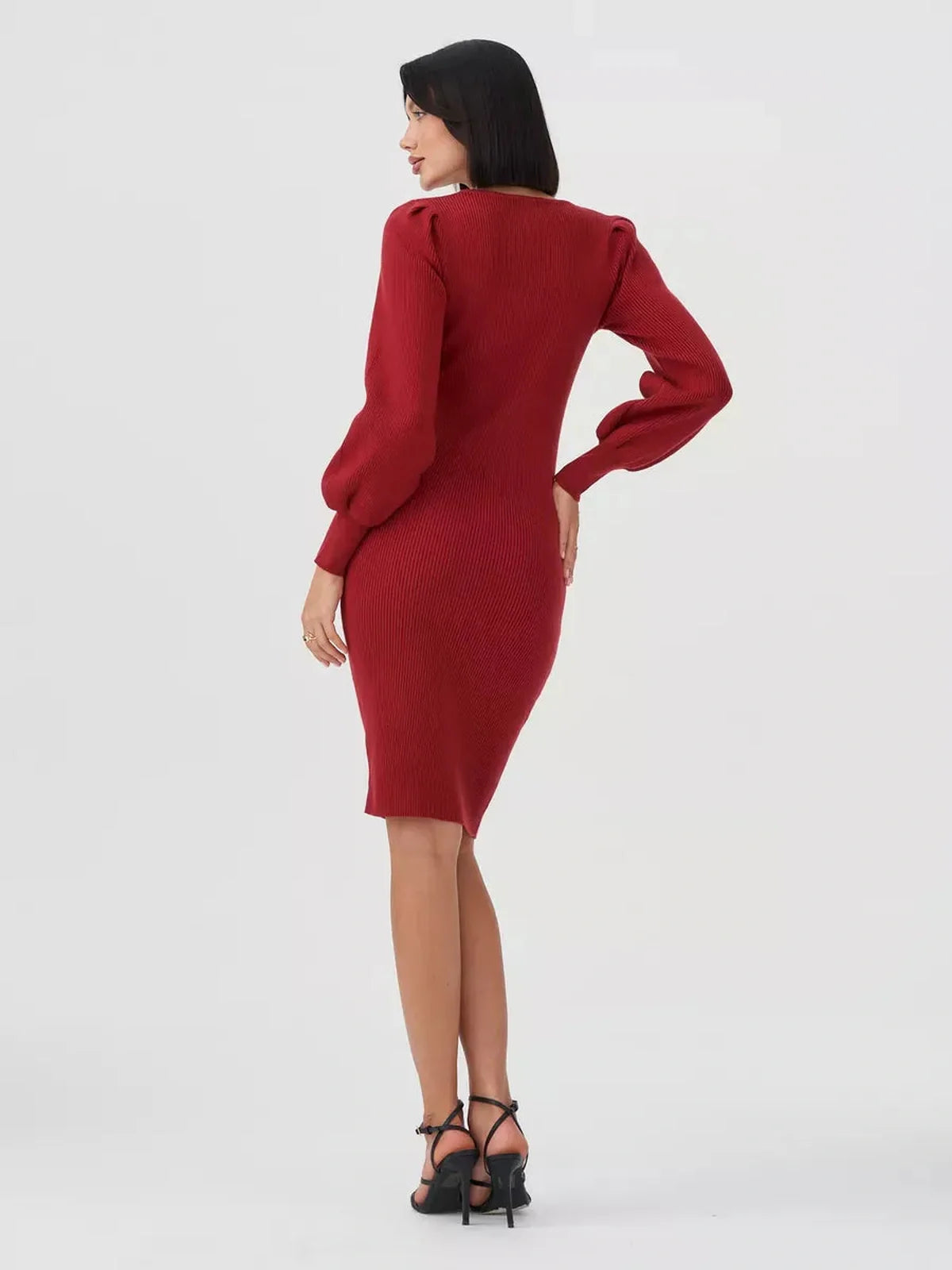 Crimson Curve Mini Dress