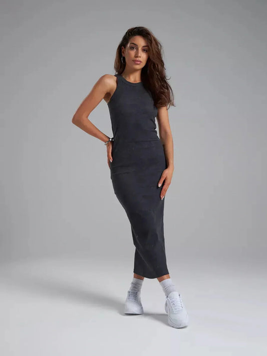Graphite Muse Midi Dress