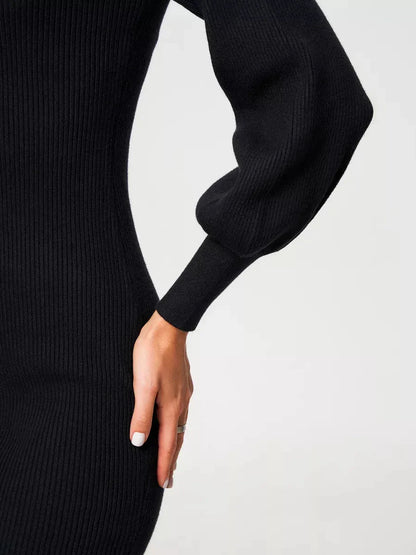 Noir Form Mini Dress