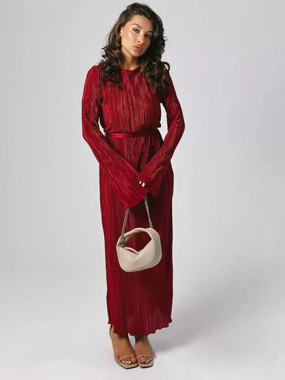 Velvet Flame Maxi Dress